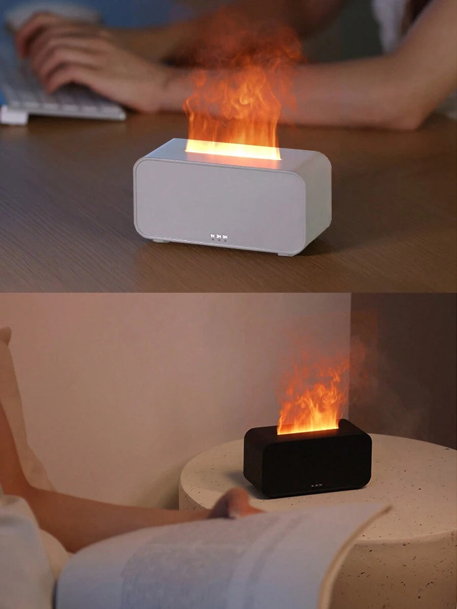 1pc LED 7-Color Flame Aromatherapy Machine USB Powered With Timer Humidifier For Bedroom Study Office Yoga Aromatic Diffuser