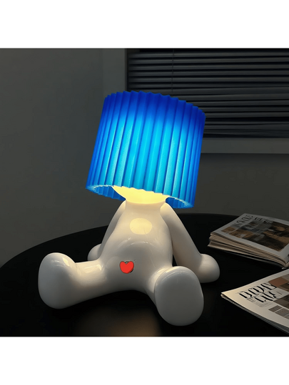 Cute Seated Shy Boy Table Lamp - LED Warm Light For Bedroom Ambience, Creative Bedroom Ambience Light, Compact & Lightweight, USB-Powered, Ideal For Home Use
