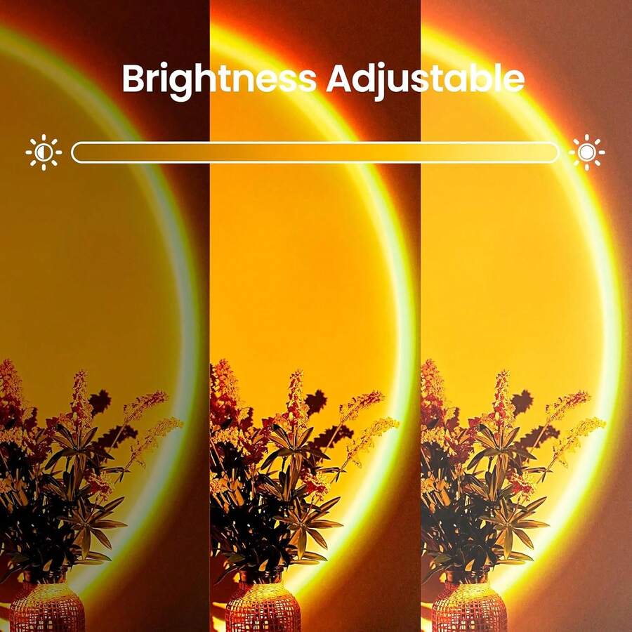 Multicolor Sunset Projector Lamp With Remote & APP Control - 16 Colors & 16 Dynamic Modes, Dimmable LED Night Light For Bedroom, Party, Photography Decor,Romantic Dates & Gifts