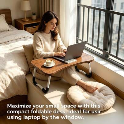 Laptop Bed Tray For Dining And Laptop Use, Bed Table Tray, Breakfast Tray On Bed (With Legs), Adult Lap Tray, Lap Table, Laptop Stand, Bed TV Tray (With Cup Holder And Drawer)