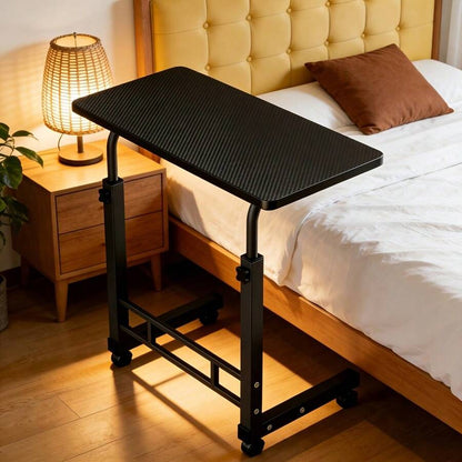 Kocoile Mobile Height-Adjustable Desk, Office Desk, Bedside Computer Table With Wheels, Sofa Side Table, Suitable For Bedroom, Dormitory, Laptop Stand, Lazy Desk, Coffee Table, Gift