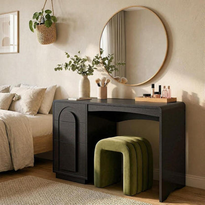 Home Office Desk With Storage Drawers, Executive Style Laptop Table For Study Room, Writing Desk For Workstation Modern Executive Furniture Natural Oak