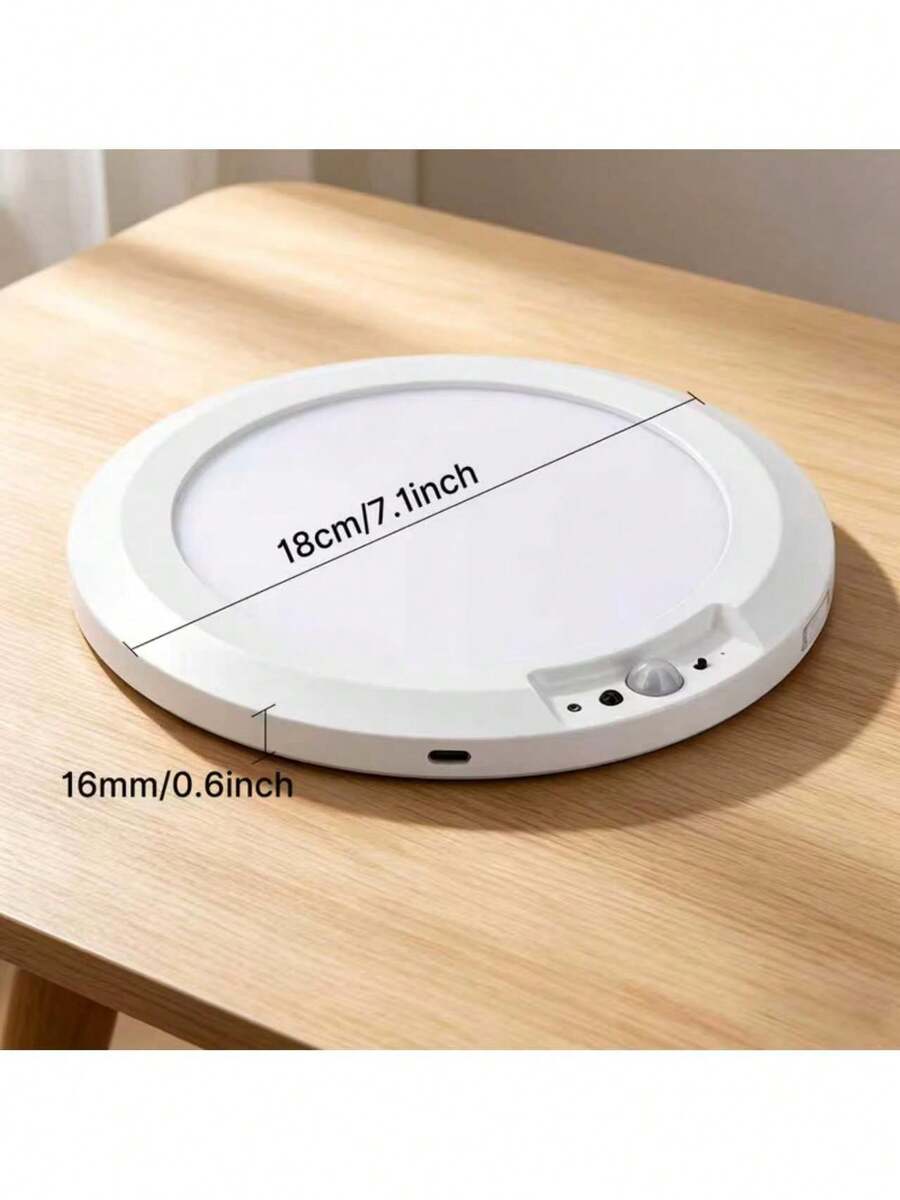 USB Powered LED Motion Ceiling Lamp Glows Softly At Footsteps, Fully Tunable By Remote. Three Light Hues Emit Misty Gentle Radiance, Wrapping Bedrooms, Closets And Hallways In Calm Night Vibes Without Messy Wiring.